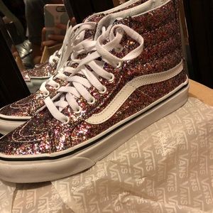 Multicolor glitter vans